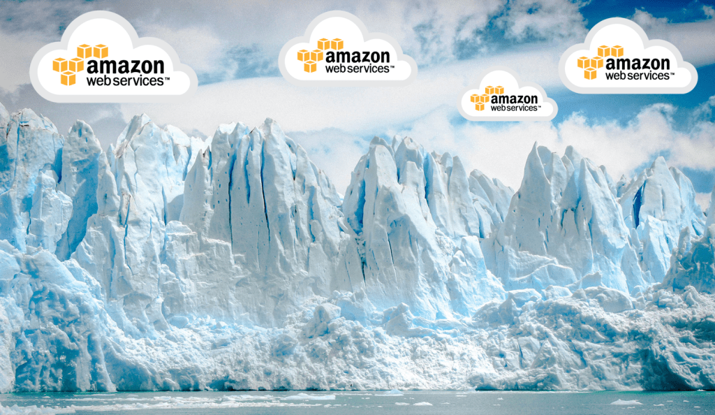 Glacier with Amazon Web Services logo
